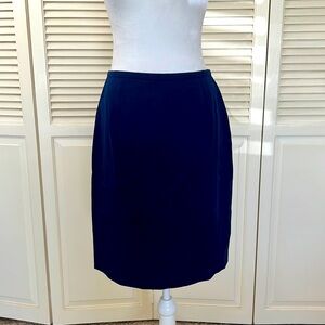 Nordstrom Classique Entier blue skirt with back slit